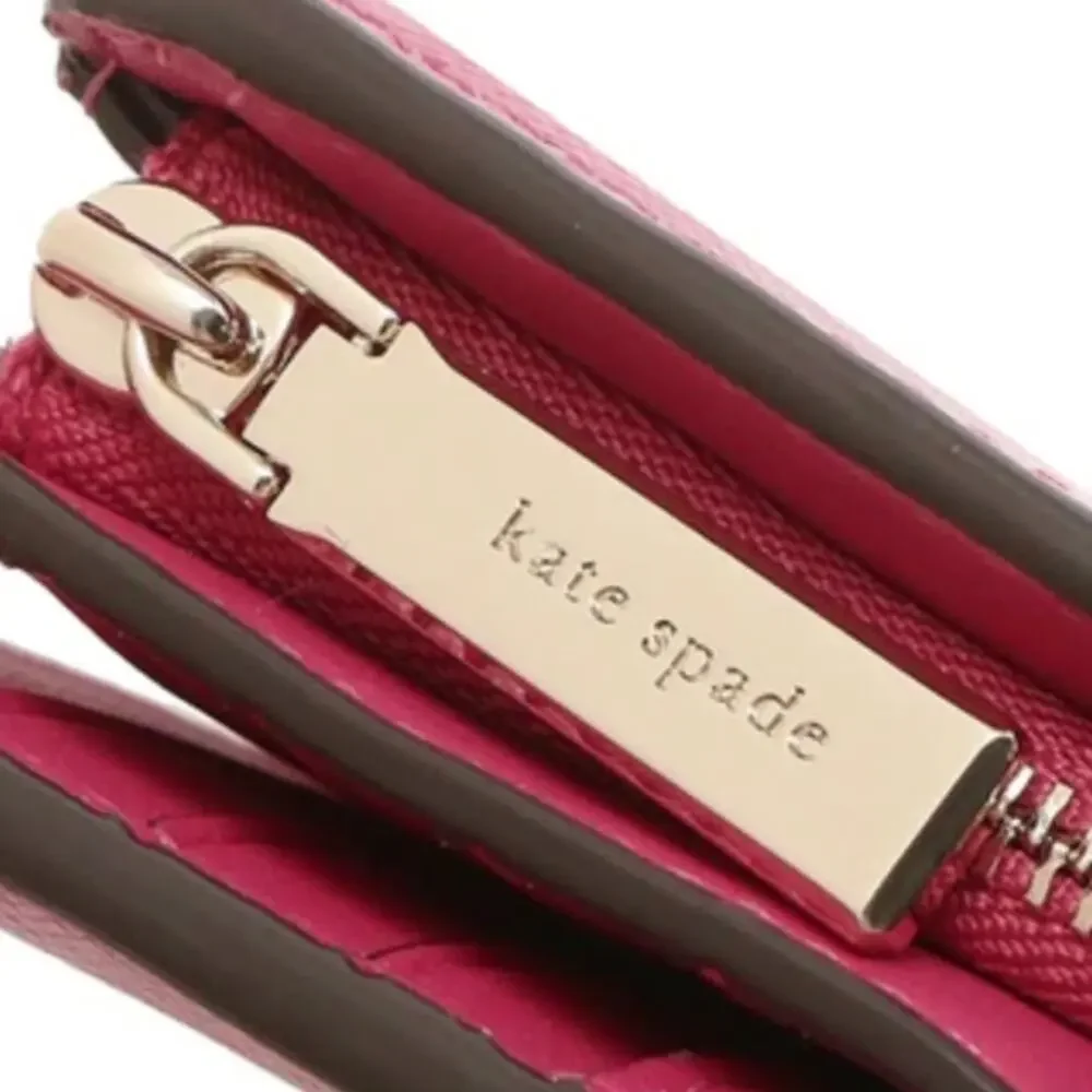 Kate Spade Staci Medium Compact Bifold Wallet in Pink Ruby